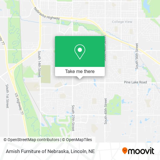 Mapa de Amish Furniture of Nebraska