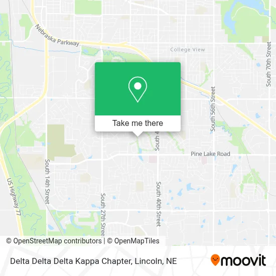 Delta Delta Delta Kappa Chapter map