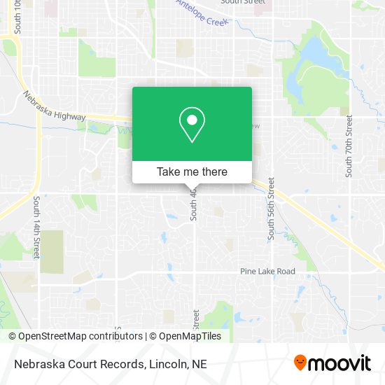 Nebraska Court Records map