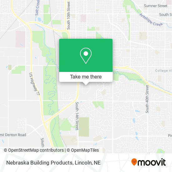Mapa de Nebraska Building Products