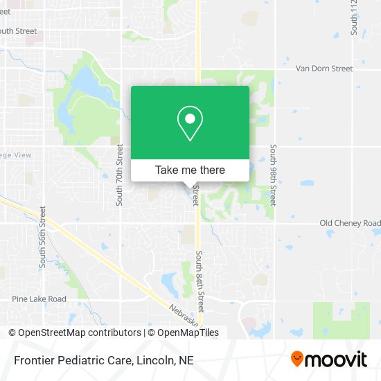 Frontier Pediatric Care map