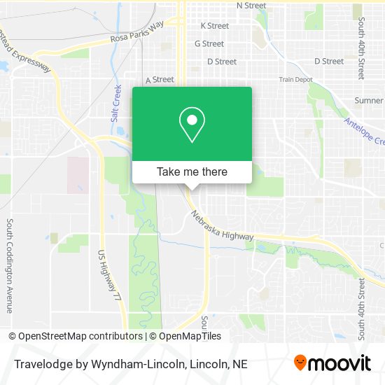 Travelodge by Wyndham-Lincoln map