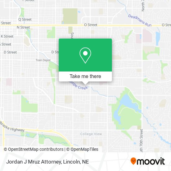 Jordan J Mruz Attorney map