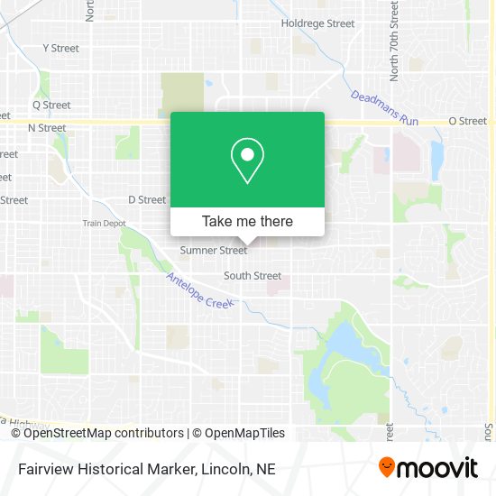 Fairview Historical Marker map