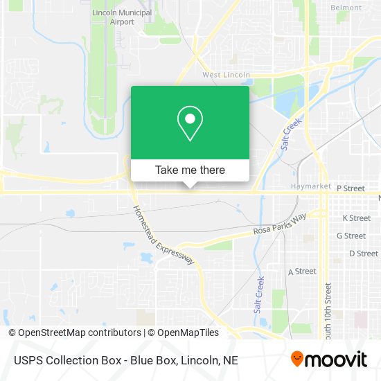 USPS Collection Box - Blue Box map