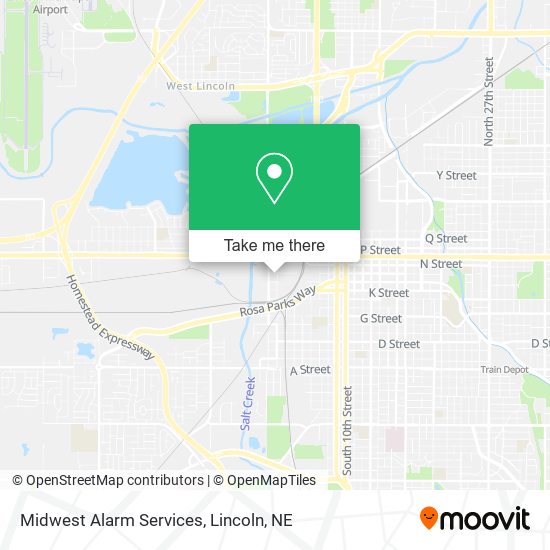 Mapa de Midwest Alarm Services