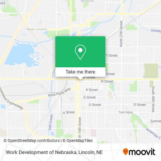 Work Development of Nebraska map