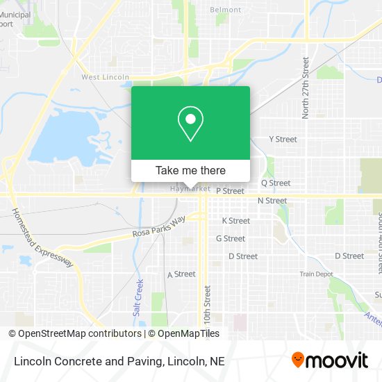 Lincoln Concrete and Paving map