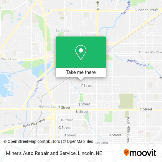 Miner's Auto Repair and Service map