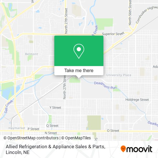 Allied Refrigeration & Appliance Sales & Parts map