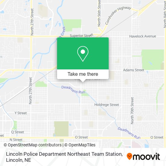 Mapa de Lincoln Police Department Northeast Team Station