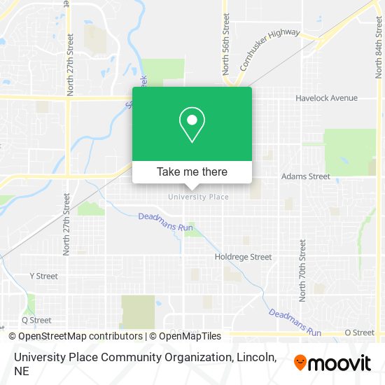 University Place Community Organization map