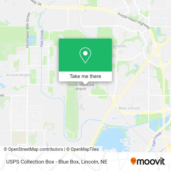 USPS Collection Box - Blue Box map