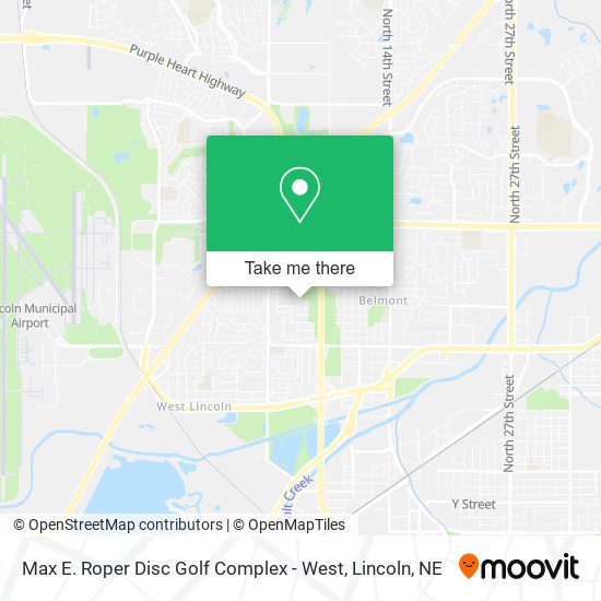 Max E. Roper Disc Golf Complex - West map