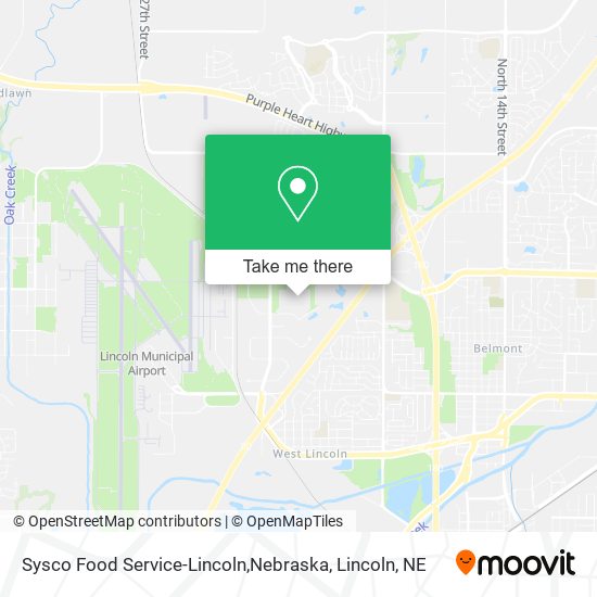 Mapa de Sysco Food Service-Lincoln,Nebraska