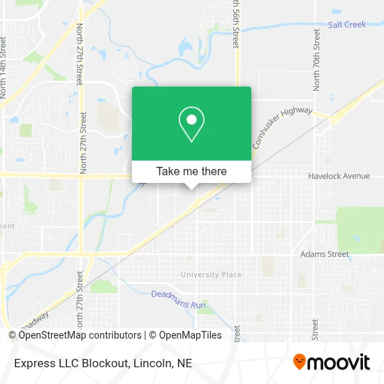 Express LLC Blockout map