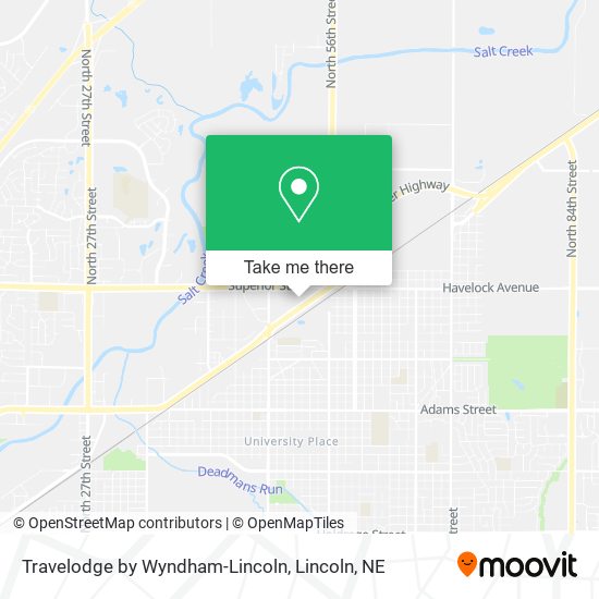 Travelodge by Wyndham-Lincoln map