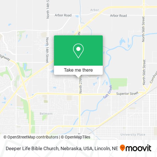 Deeper Life Bible Church, Nebraska, USA map