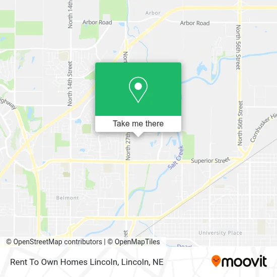 Rent To Own Homes Lincoln map