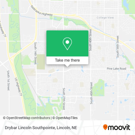 Drybar Lincoln Southpointe map