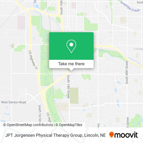 Mapa de JPT Jorgensen Physical Therapy Group