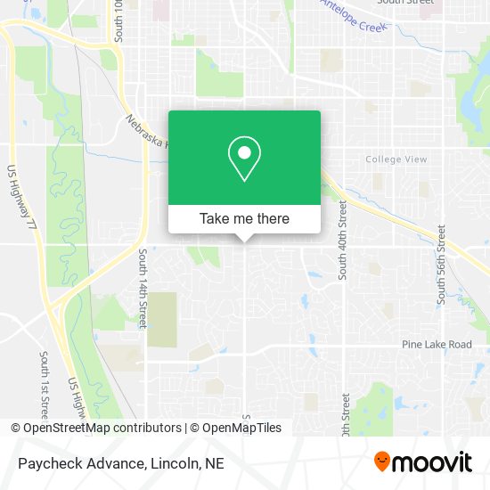 Mapa de Paycheck Advance