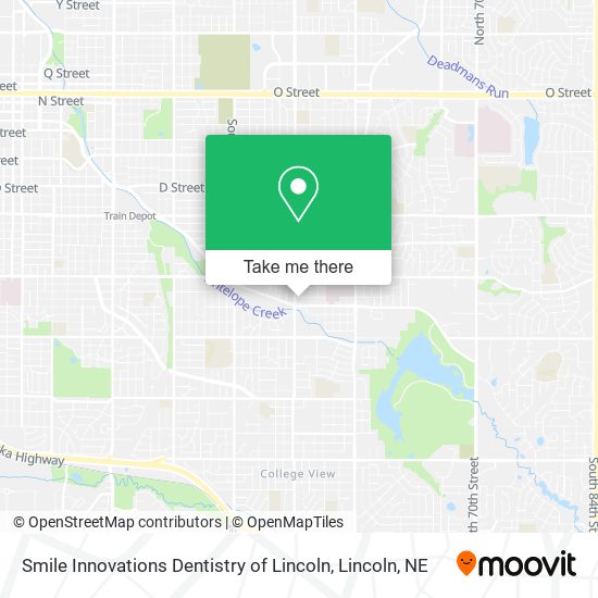 Mapa de Smile Innovations Dentistry of Lincoln