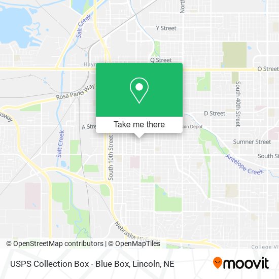 USPS Collection Box - Blue Box map