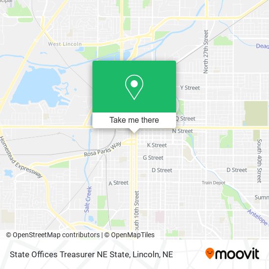 Mapa de State Offices Treasurer NE State