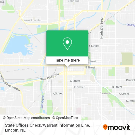 State Offices Check / Warrant Information Line map