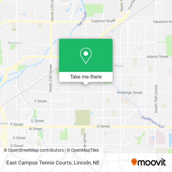 East Campus Tennis Courts map