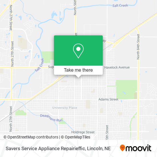 Mapa de Savers Service Appliance Repairieffic