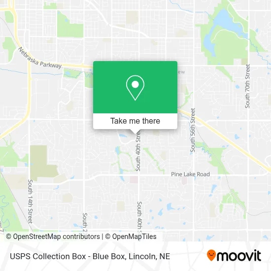 USPS Collection Box - Blue Box map