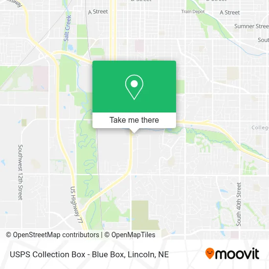 USPS Collection Box - Blue Box map