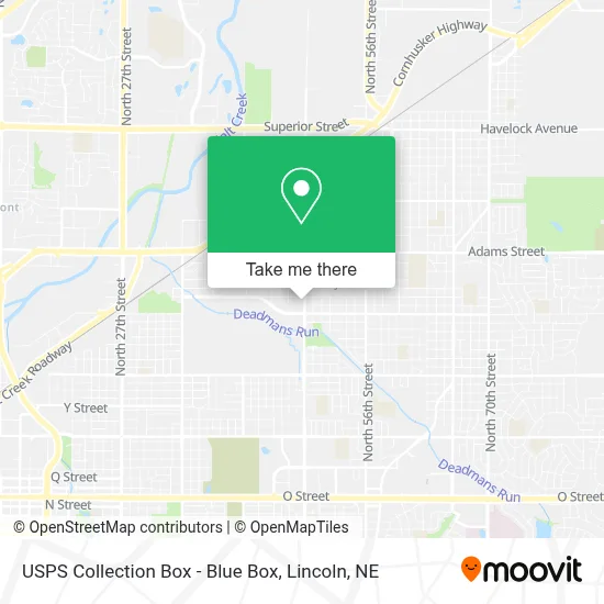 USPS Collection Box - Blue Box map