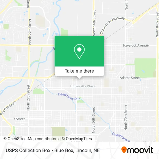 USPS Collection Box - Blue Box map