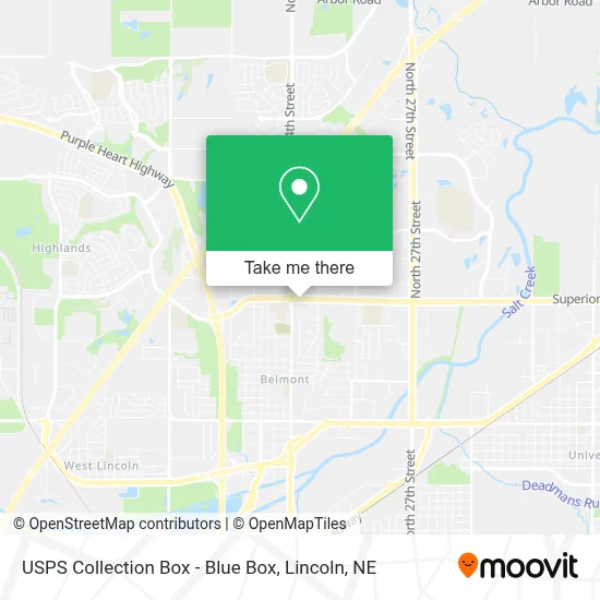 USPS Collection Box - Blue Box map