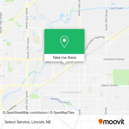 Select Service map