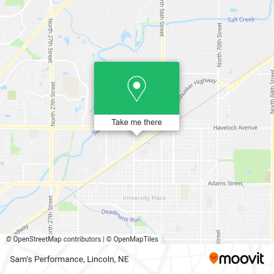 Sam's Performance map