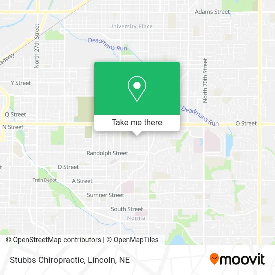 Stubbs Chiropractic map