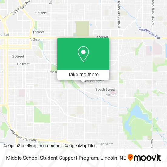 Middle School Student Support Program map