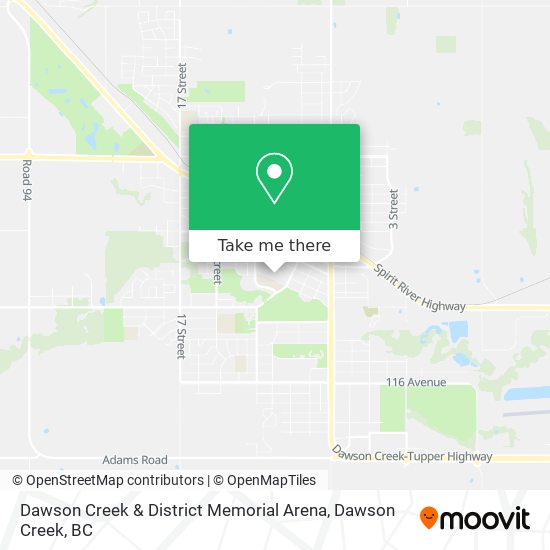 Dawson Creek & District Memorial Arena map