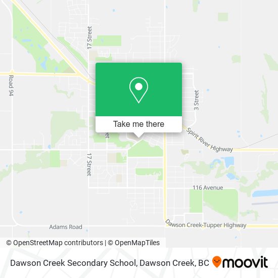 Dawson Creek Secondary School map