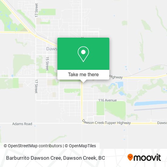 Barburrito Dawson Cree map