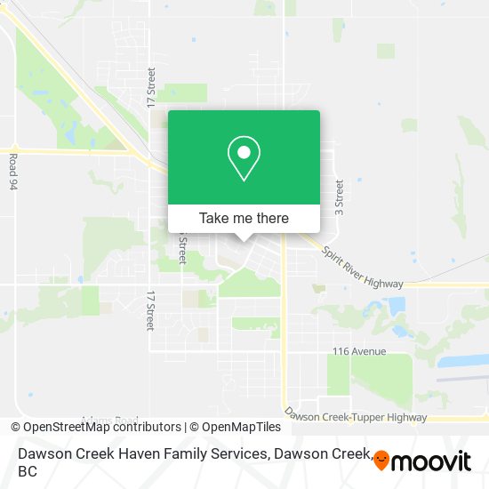 Dawson Creek Haven Family Services map