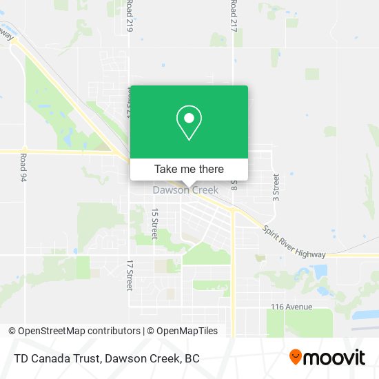 TD Canada Trust map