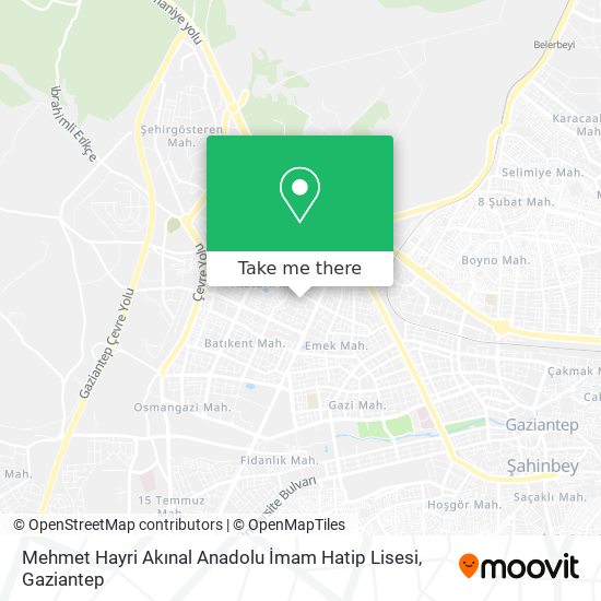 Mehmet Hayri Akınal Anadolu İmam Hatip Lisesi map