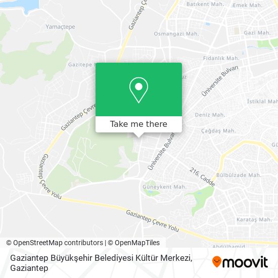Gaziantep Büyükşehir Belediyesi Kültür Merkezi map