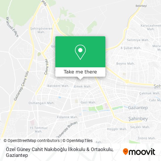 Özel Güney Cahit Nakıboğlu İlkokulu & Ortaokulu map