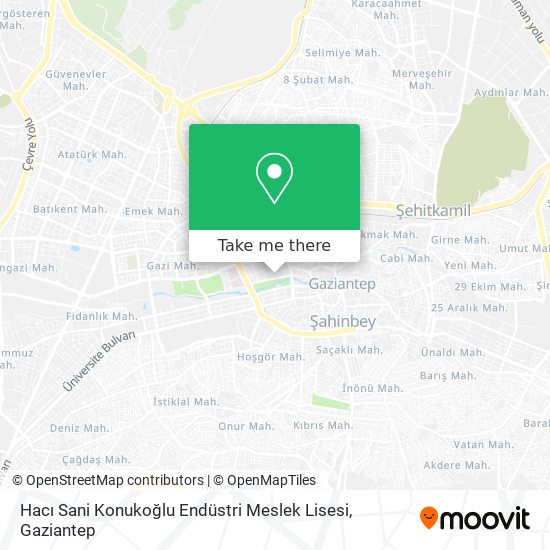 Hacı Sani Konukoğlu Endüstri Meslek Lisesi map